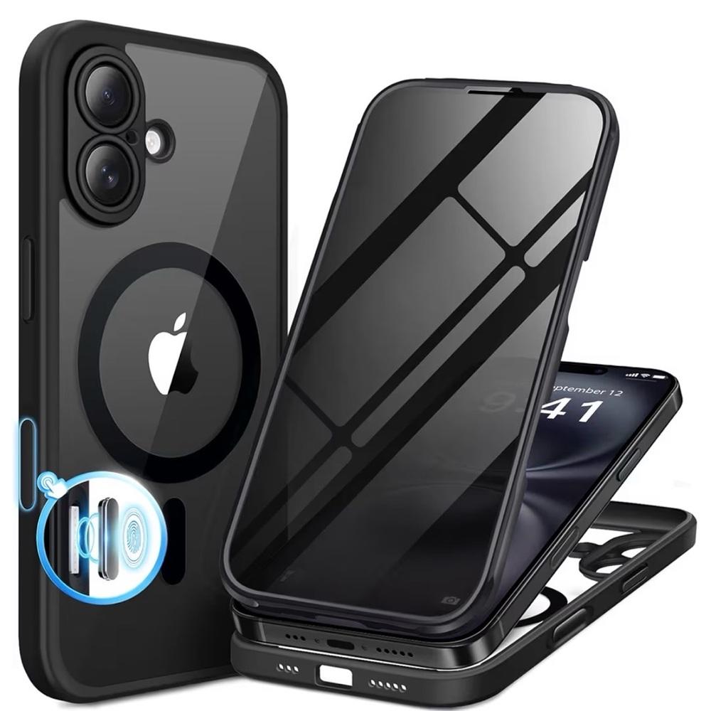 Apple Black iPhone 16 Case with Magnetic Holder